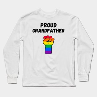 Proud Grandfather Rainbow Pride T Shirt Design Long Sleeve T-Shirt